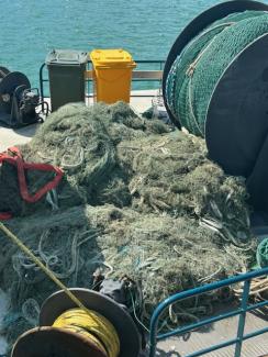 Ghost net transported to facility for safe disposal